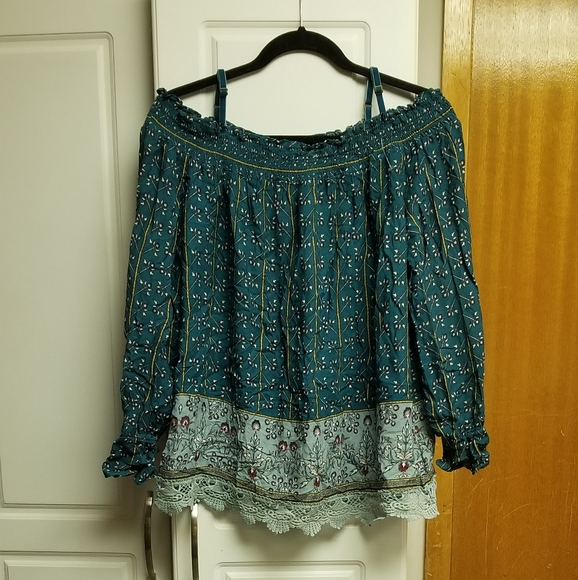 🍭Mason & Belle off shoulder print top with adjustable straps - Picture 3 of 10